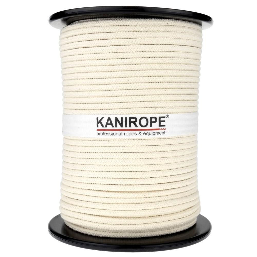 Cotton Rope COBRAID ø8mm 100m Reel creamy-white 16-strand Braided by  Kanirope®