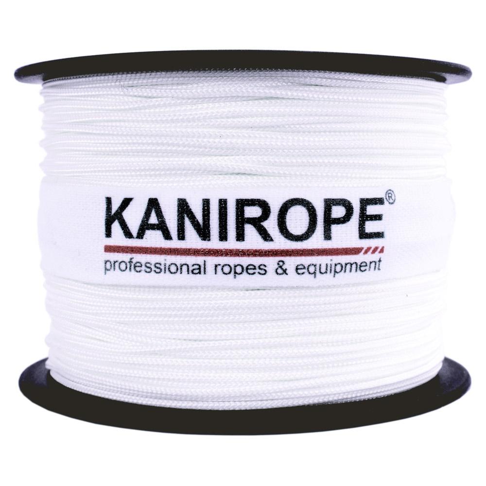 Polyester Rope POLYBRAID ø1mm 500m Reel White 12-strand braided by Kanirope®