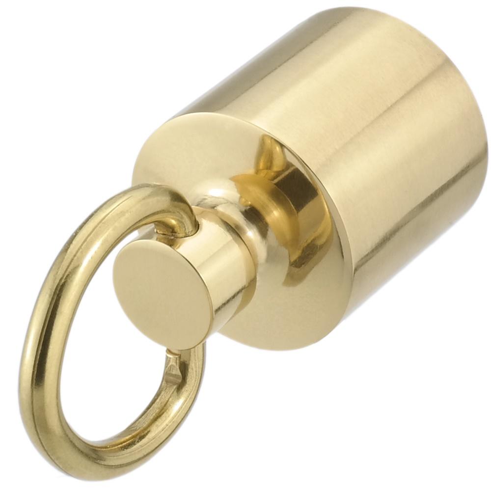 Rope End Cap with Ring Shiny Brass for ø38mm- ø40mm Barrier Ropes by  Kanirope®