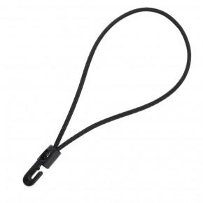Bungee Cord with "Mini Hook" PE 4mm 25cm black by Kanirope®